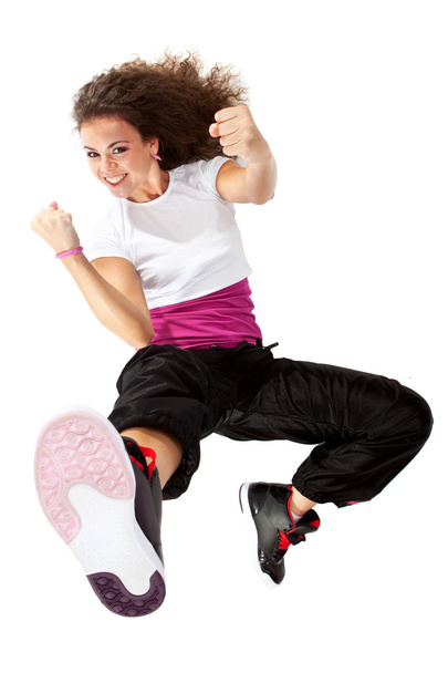 Female dancer in a fight position - Foto, immagini