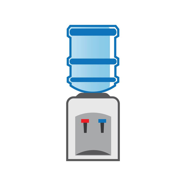 drinkwaterdispenser pictogram logo vector ontwerp - Vector, afbeelding