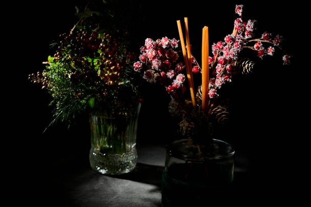 rote Beeren Blumensträuße mit Beeren - Foto, Bild