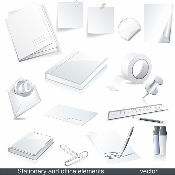 Set of vector white pape - Vector, afbeelding