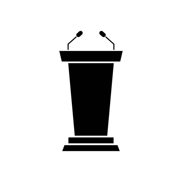 Εικονίδιο τριβούνου. σύμβολο ομιλητή. επίπεδο σχέδιο. εικονογράφηση διανύσματος - Διάνυσμα, εικόνα