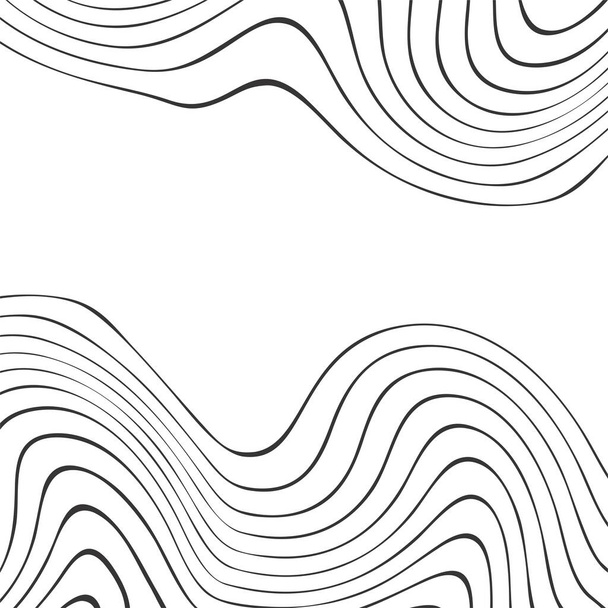 Absztrakt fekete-fehér topográfiai kontúrvonalak hegyek. Topográfia térkép art görbe rajz. vektor illusztráció. - Fotó, kép