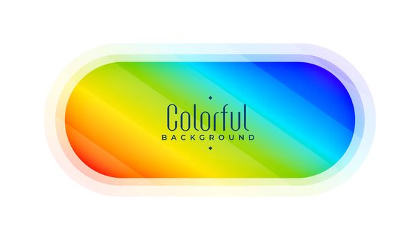 stylish rainbow colors frame abstract background vector  - Vector, afbeelding