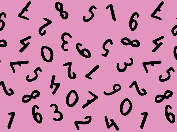 modelo com a imagem de símbolos de teclado. um conjunto de números. Modelo de superfície. fundo roxo pastel. Imagem horizontal. - Foto, Imagem