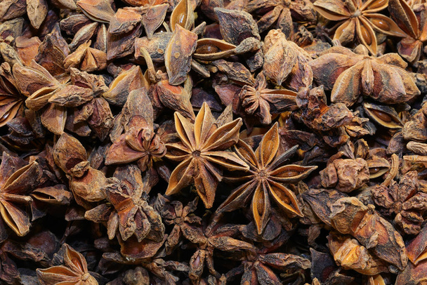 background of stars of ANISE Star for dishes or to Christmas decorations - Photo, image
