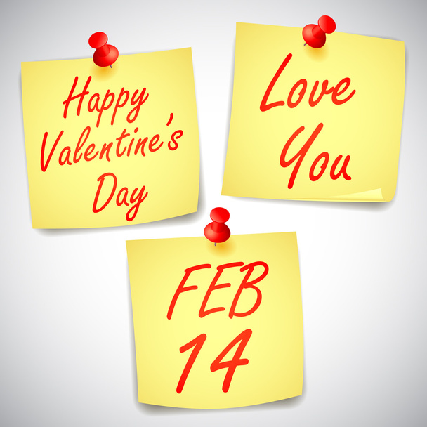 Valentines Day Notes - Vektor, obrázek