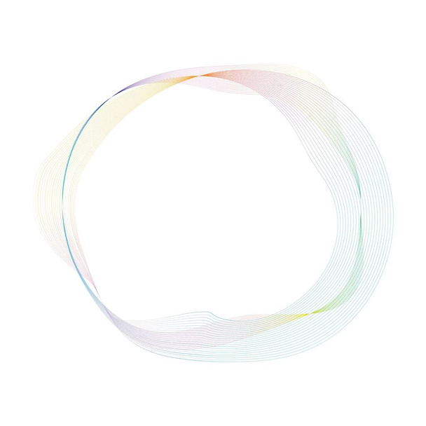Abstract rainbow circle wave frame background. Vector illustration. - Vektor, obrázek