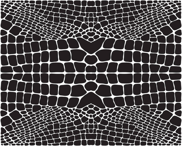 Nahtloses Muster aus Alligatorhaut auf weißem Hintergrund - Vektor, Bild