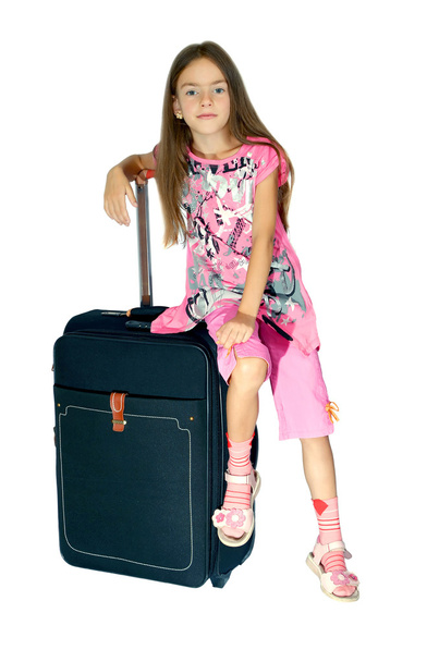 Girl with a suitcase - Fotó, kép