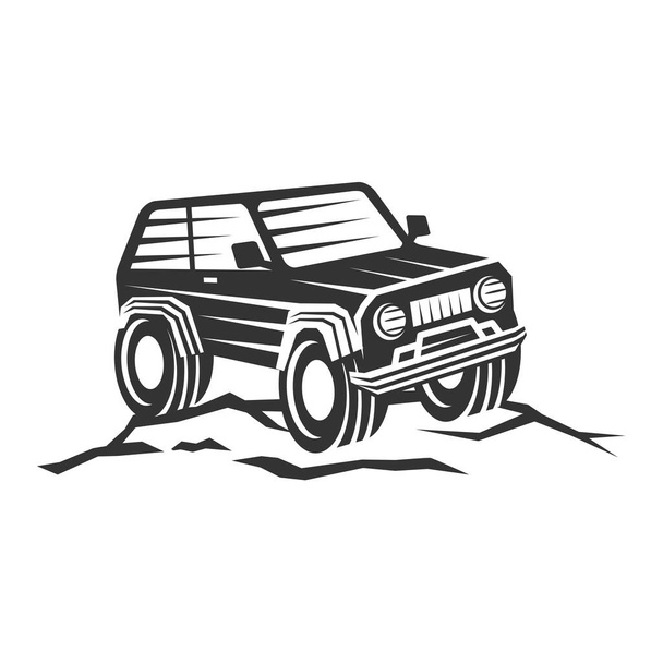 Off-road Jeep Logo Icono Ilustración Identidad de marca - Vector, Imagen