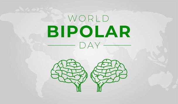 Дизайн иллюстраций Всемирного биполярного дня - Вектор,изображение