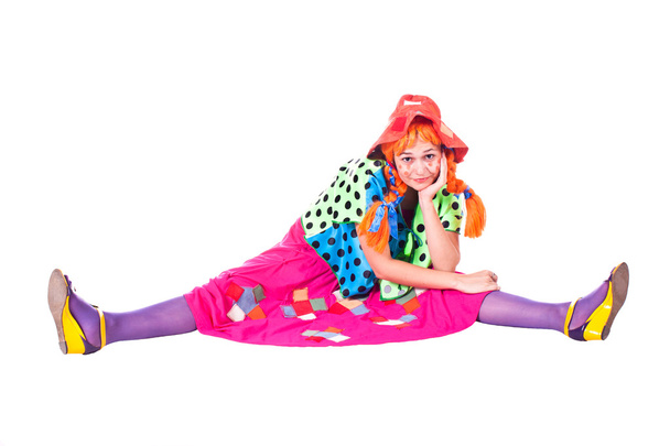 Праздник, девочка-клоун
 - Фото, изображение