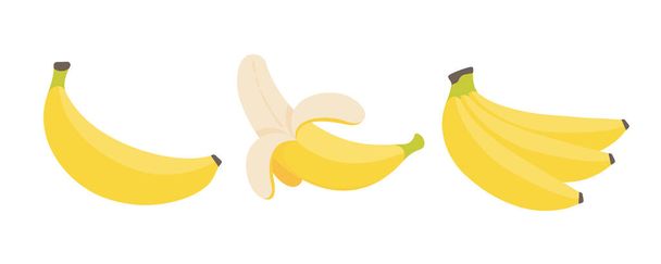 Banana vector. yellow fruit for vegetarian health - Vektor, Bild