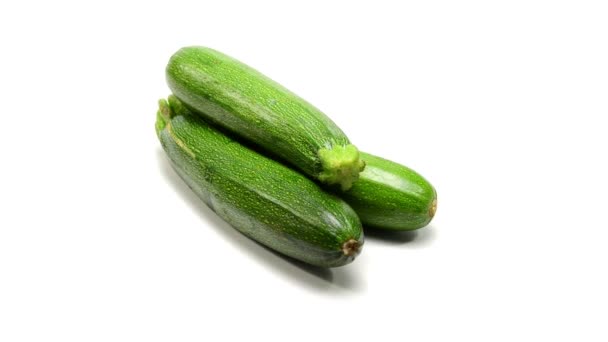 Zucchini on white background - Footage, Video