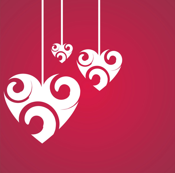 Hearts background - Vector, afbeelding