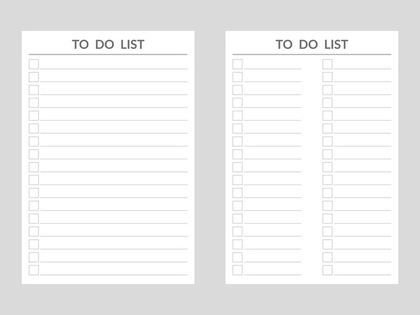 To do list vector planning task concept paper sheets with check box illustration - Vektör, Görsel