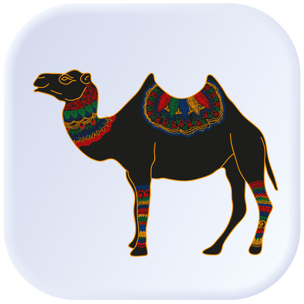 Camel Egypt color - Διάνυσμα, εικόνα