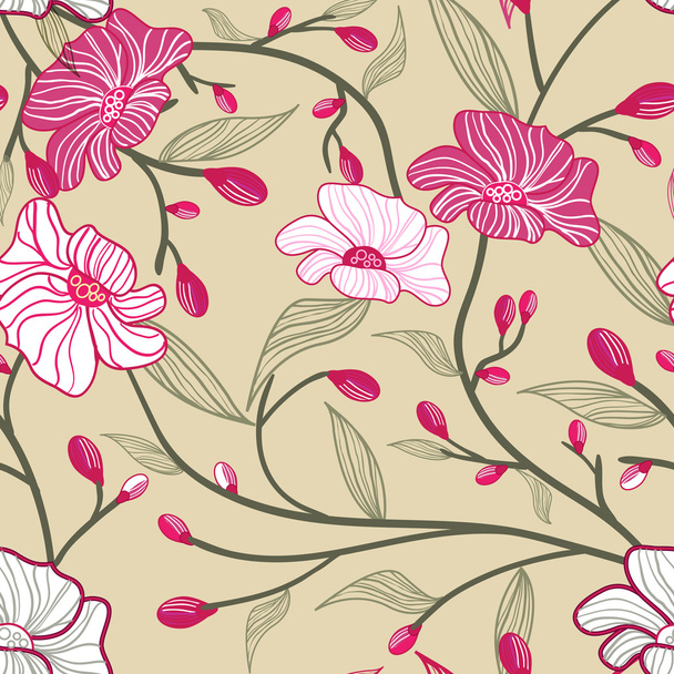 Abstract floral background - Vetor, Imagem