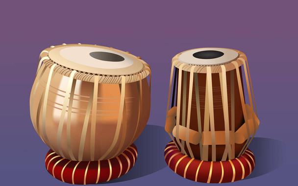 Illustrazione vettoriale dello strumento musicale indiano - Vettoriali, immagini