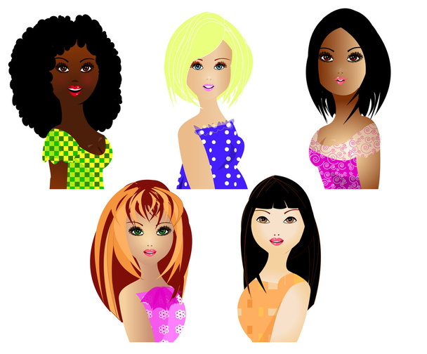 Mujeres de diferentes etnias
 - Foto, imagen