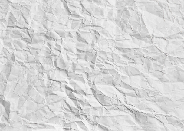  White crumpled paper texture background - Fotoğraf, Görsel