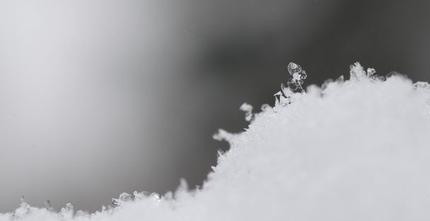 єдиний сніговий кристал з сірою панорамою
 - Фото, зображення