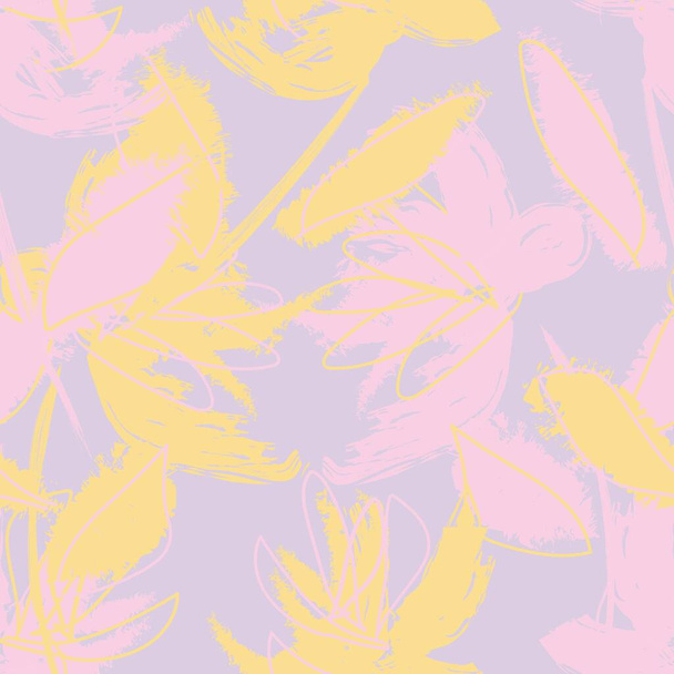 Florale Pinselstriche nahtloses Muster-Design für Modetextilien, Grafiken, Hintergründe und Kunsthandwerk - Vektor, Bild