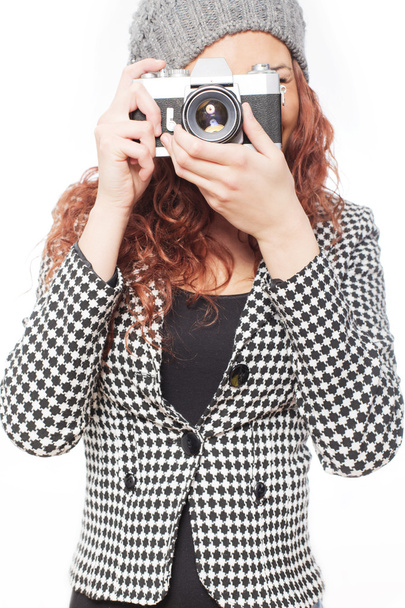Mladý dívka taking a selfie - Fotografie, Obrázek