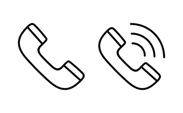 Call icon vector for web and mobile app. telephone sign and symbol. phone icon. contact us  - ベクター画像