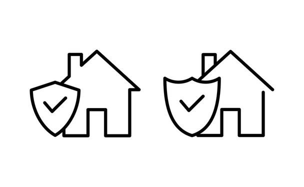 home insurance icon vector for web and mobile app. home protection sign and symbol - Vector, Image