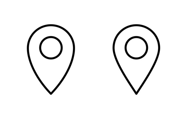 Вектор пин-иконок для веб и мобильного приложения. Знак местоположения и символ. Значок назначения. Пин карты - Вектор,изображение