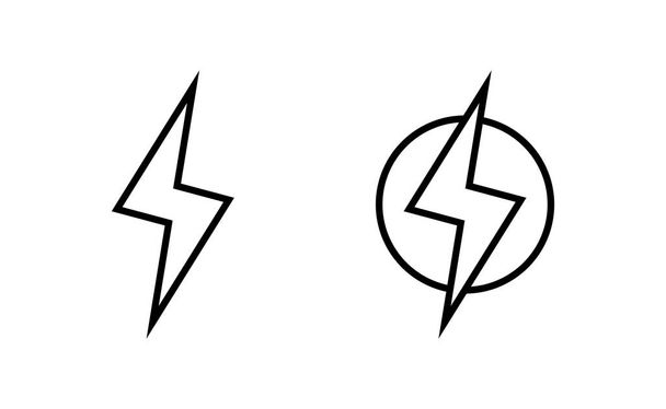 Вектор піктограм блискавки для веб- та мобільних додатків. електричний знак і символ. значок живлення. енергетичний знак
 - Вектор, зображення