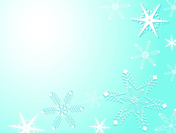 "zimní sněhová vločka "barevné vektorové ilustrace - Vektor, obrázek
