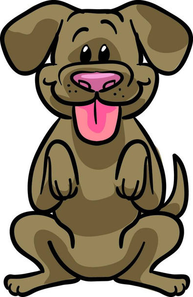 vector cute puppy dog illustration - Vektor, obrázek