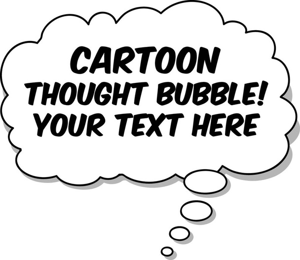 "Vector Cartoon Thought Bubble" - Vector, Image