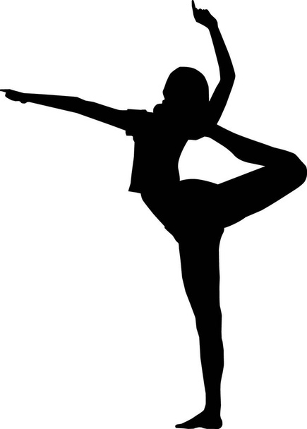 mujer haciendo icono de yoga, ilustración vectorial - Vector, imagen