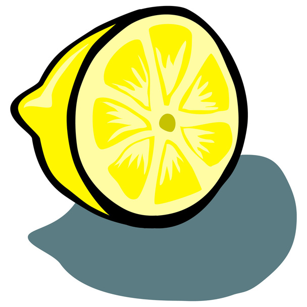 Rebanada de limón - Vector, Imagen