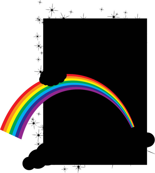 "space rainbow" flat icon, vector illustration - Vector, Image