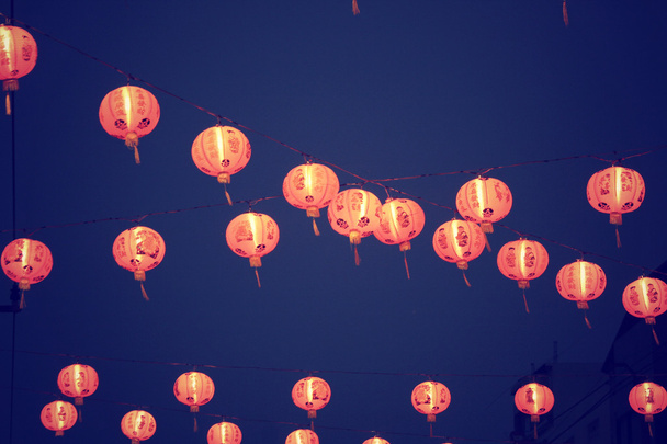 Linternas chinas durante el festival de año nuevo - Foto, imagen