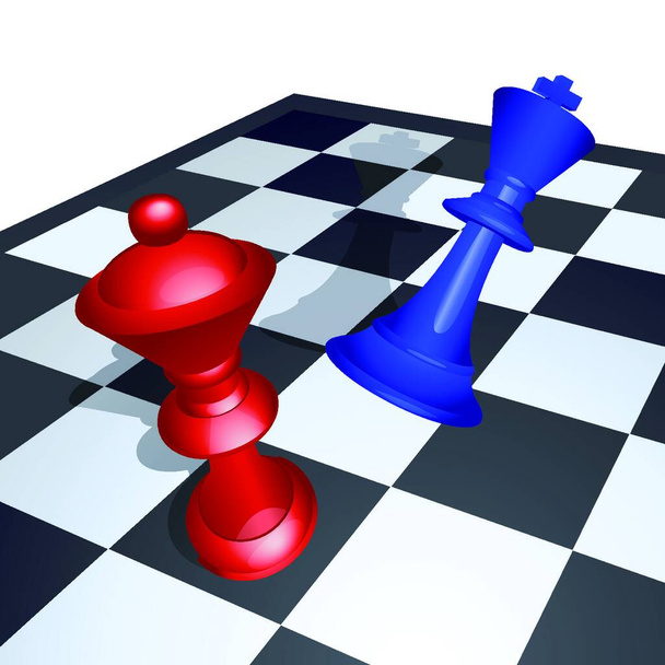 king chess mate διανυσματική απεικόνιση  - Διάνυσμα, εικόνα