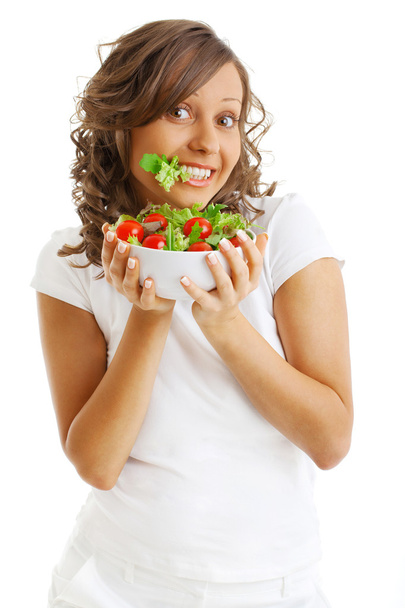 woman preparing healthy salad - 写真・画像