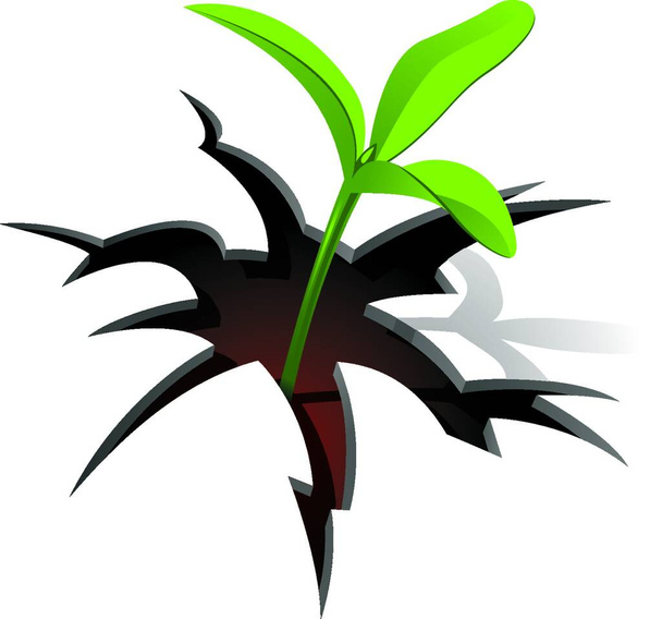 Sprout printanier, design vectoriel simple  - Vecteur, image