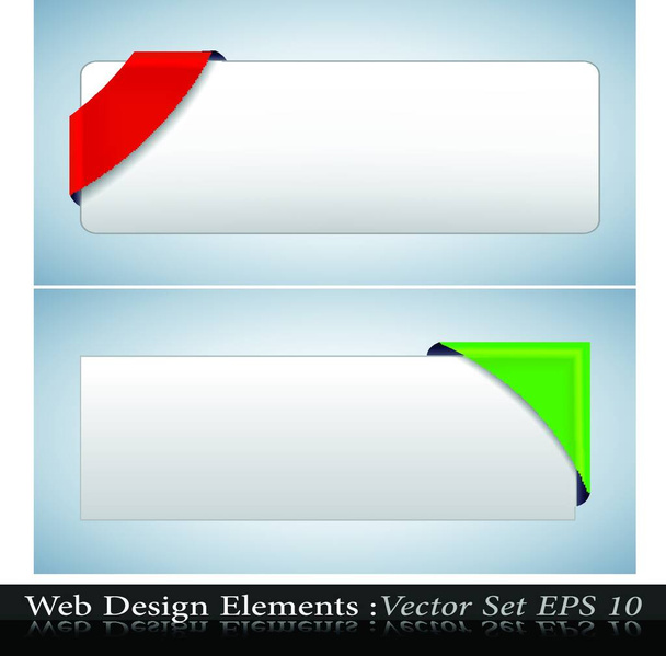 A színes sarok Ribbon Set - Vektor, kép