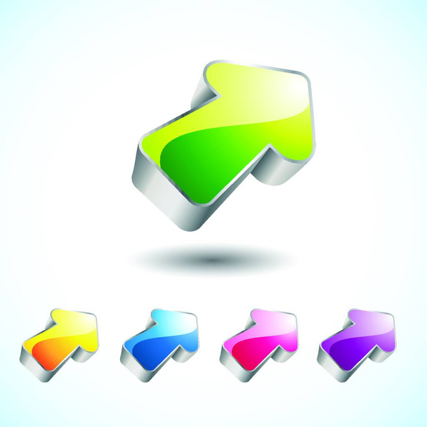 Flèche colorée, illustration vectorielle élégante  - Vecteur, image