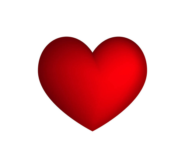 Сердце. Красное сердце. Реалистичная иконка Красное сердце. Векторная иллюстрация - Вектор,изображение