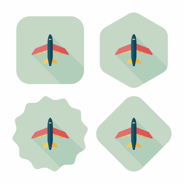 Transportation airplane flat icon with long shadow,eps10 - Wektor, obraz