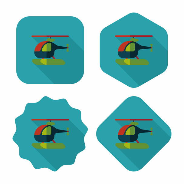 Transportation helicopter flat icon with long shadow,eps10 - Vektor, Bild