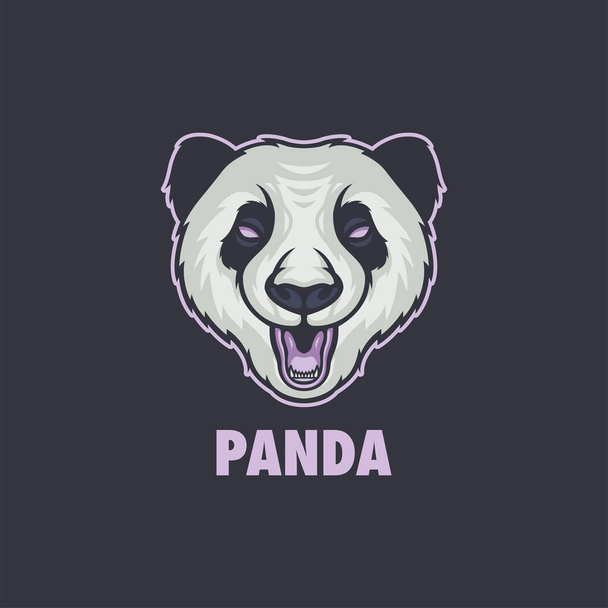Vector graphic illustration of a panda head - ベクター画像