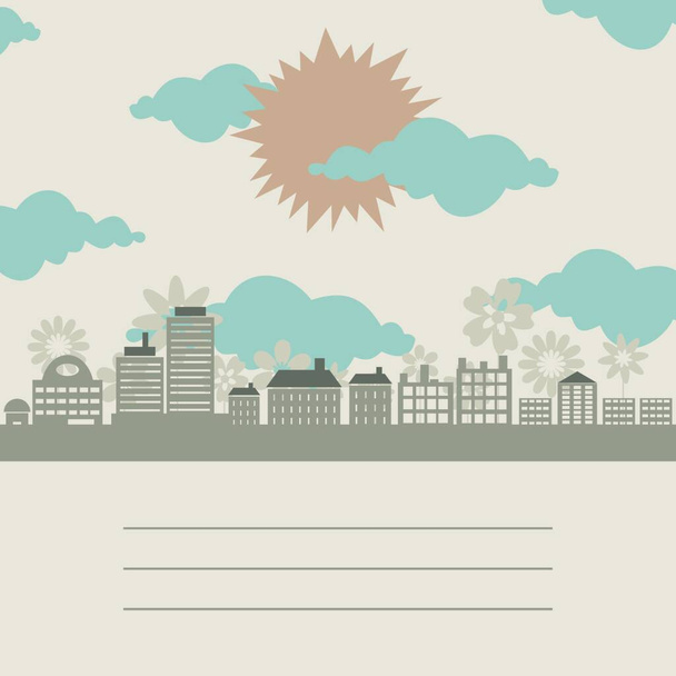 City a frame, graphic vector background  - Vector, Image