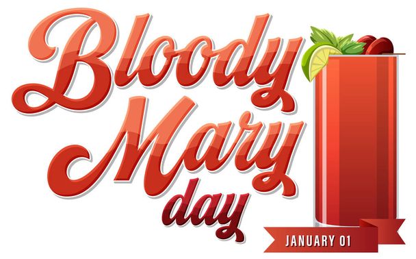 Feliz día nacional sangriento Mary Icono ilustración - Vector, imagen